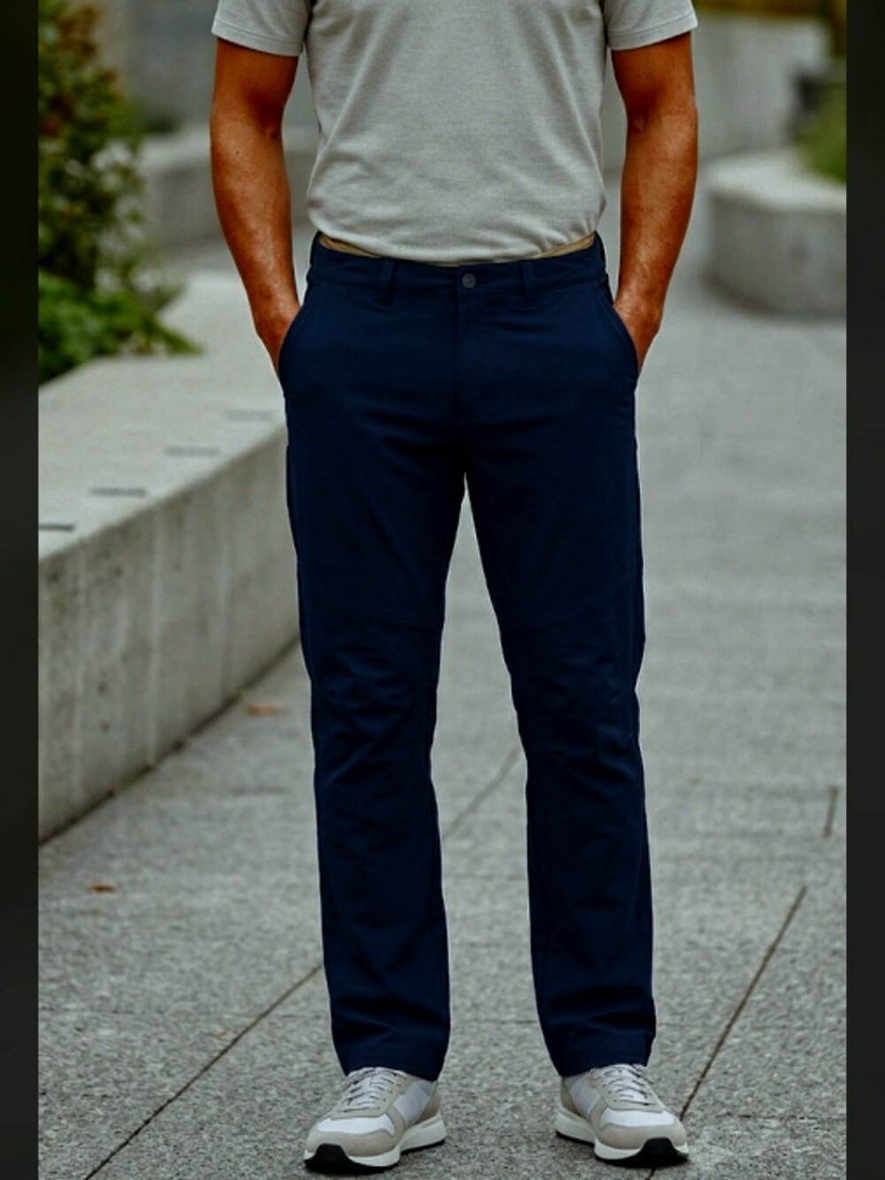 Men's Eddie Bauer UPF 50+ Tech Pants 1423671 Ranier "Atlantic" Navy Size 34/34